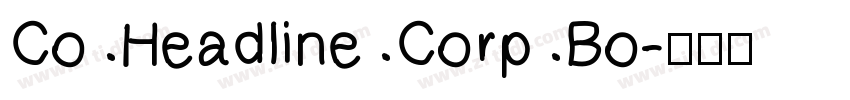 Co Headline Corp Bo字体转换